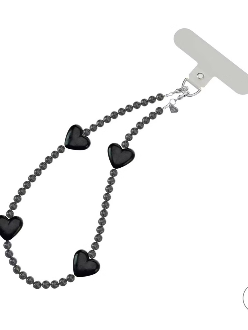 Velvet Caviar Black Heart Phone Charm Wristlet
